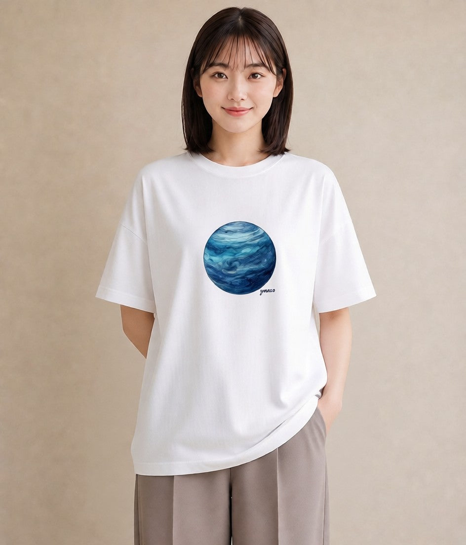 半袖Tシャツ レディース 天の川 星空 宇宙 イラスト 韓国風 旅行 母娘コーデ 白T YMAZO
