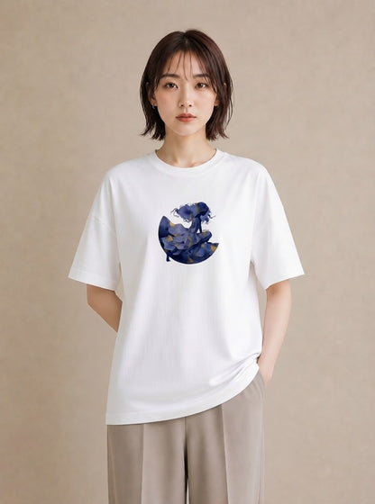デザインTシャツ レディース 蠍座 星空 宇宙 イラスト 普段使い 敬老の日 ホワイトデー 白T YMAZO