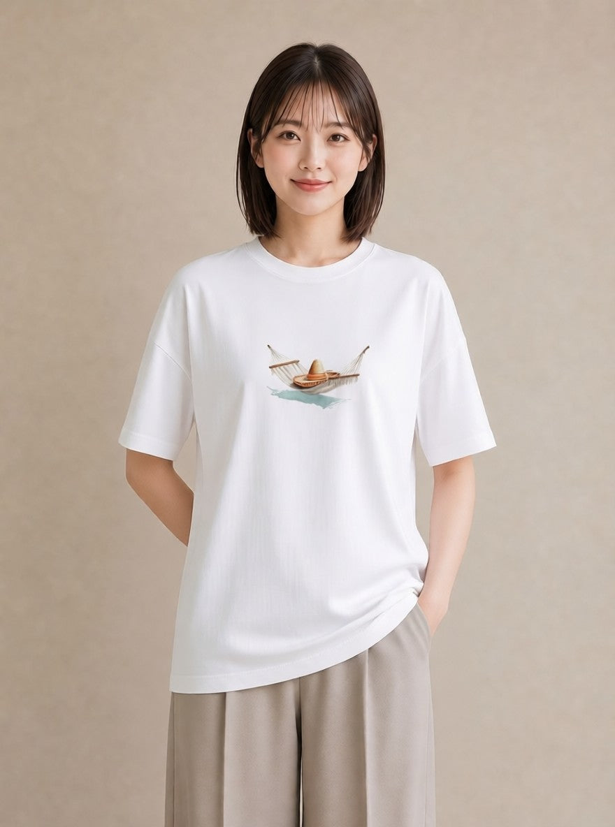 プリントTシャツ レディース 洗濯物 風 ナチュラル アンティーク イラスト ユニーク 母娘コーデ 自分用 白T YMAZO