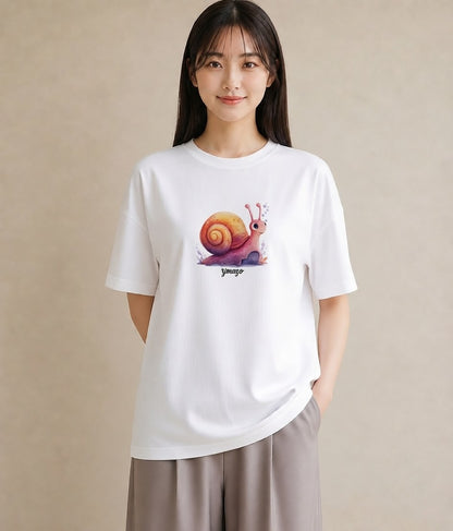 プリントTシャツ レディース ヤドカリ 海の生き物 海 イラスト 北欧風 姉妹 送別ギフト 白T YMAZO