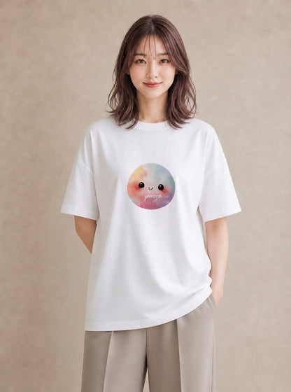 グラフィックTシャツ レディース おにぎり 食べ物 フード イラスト 淡色 部屋着 女性向けギフト 白T YMAZO