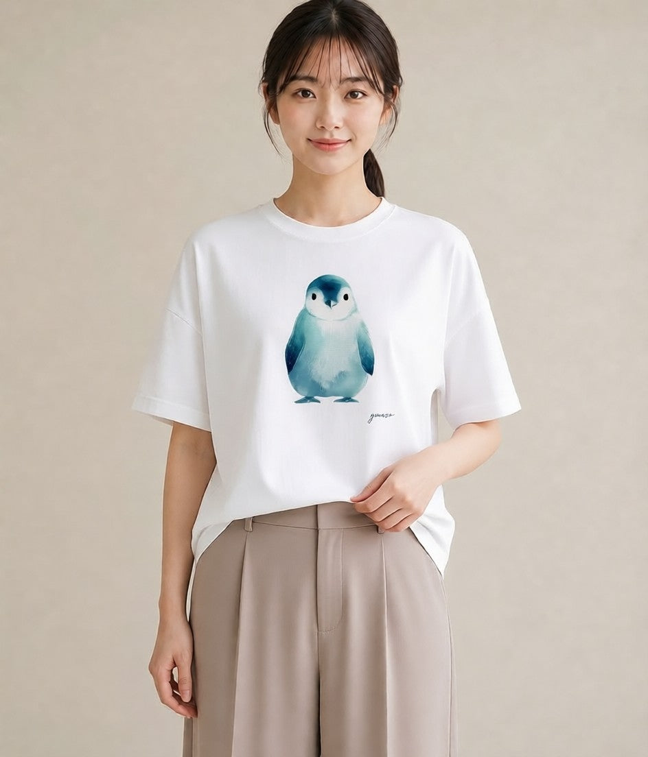 Tシャツ レディース 桜文鳥 ペット 動物 イラスト 抜け感 休日 ペアコーデ 白T YMAZO