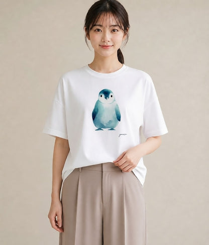 Tシャツ レディース 桜文鳥 ペット 動物 イラスト 抜け感 休日 ペアコーデ 白T YMAZO