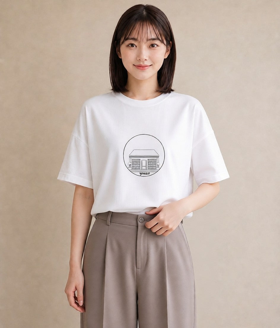 グラフィックTシャツ レディース 本 読書 ブック イラスト 韓国風 ギフト 母の日 白T YMAZO