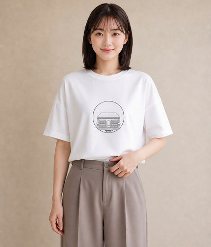 グラフィックTシャツ レディース 本 読書 ブック イラスト 韓国風 ギフト 母の日 白T YMAZO