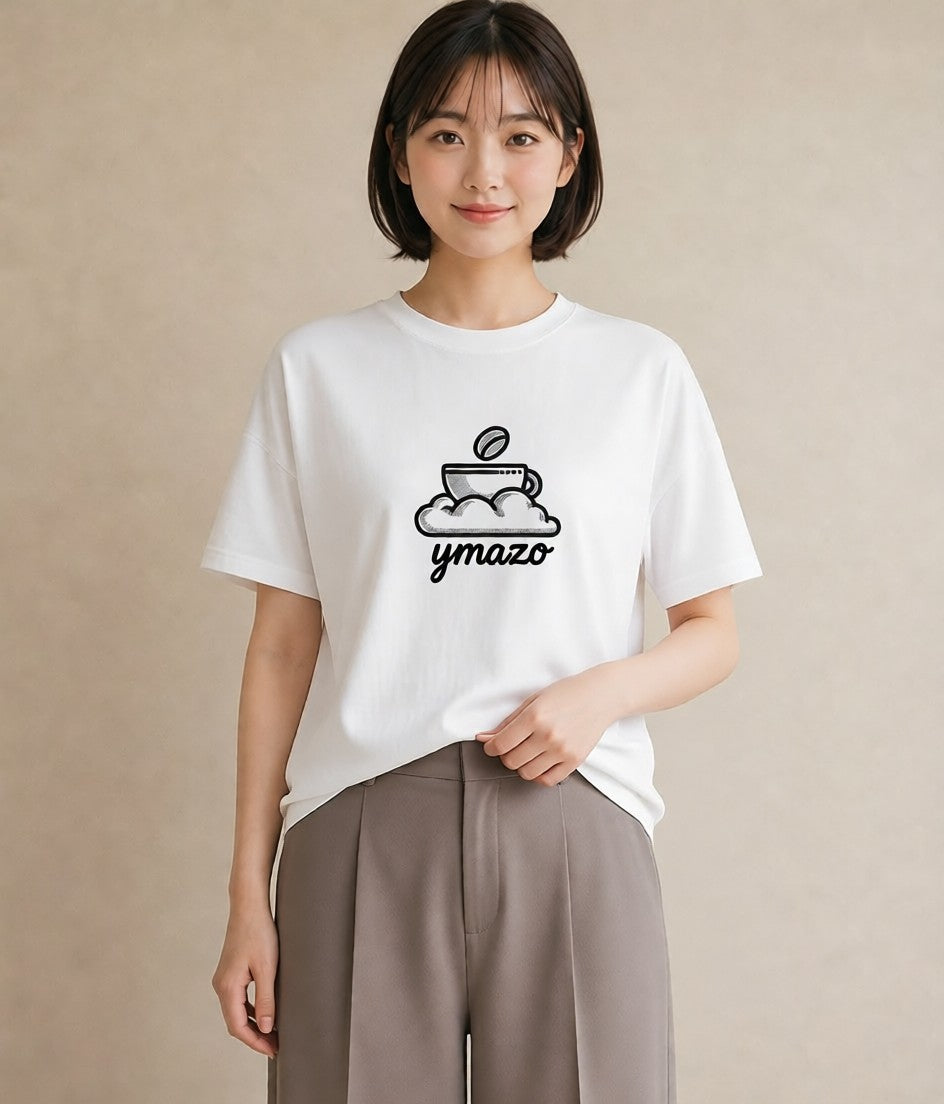 プリントTシャツ レディース コーヒー カフェ 珈琲 イラスト ヴィンテージ風 ホワイトデー 春服 白T YMAZO