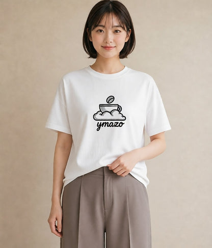プリントTシャツ レディース コーヒー カフェ 珈琲 イラスト ヴィンテージ風 ホワイトデー 春服 白T YMAZO