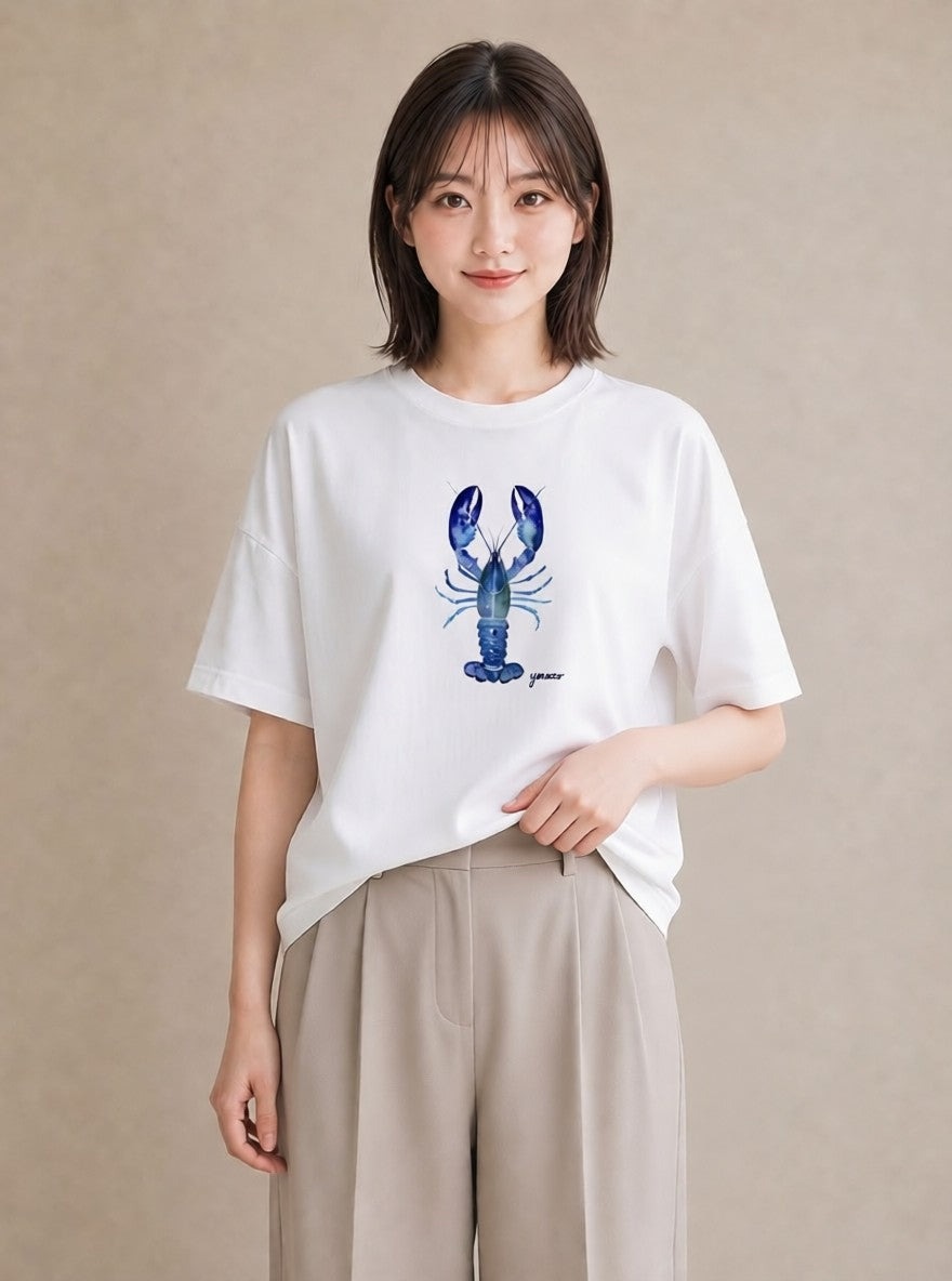 グラフィックTシャツ レディース 蠍座 星空 宇宙 イラスト 休日コーデ お揃い 親子 白T YMAZO