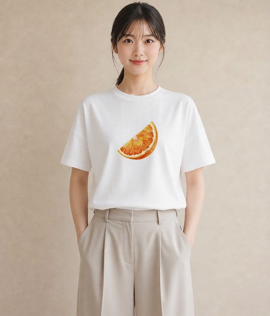 Tシャツ レディース パイナップル 食べ物 フード イラスト ガーリー カフェ服 クリスマス 白T YMAZO