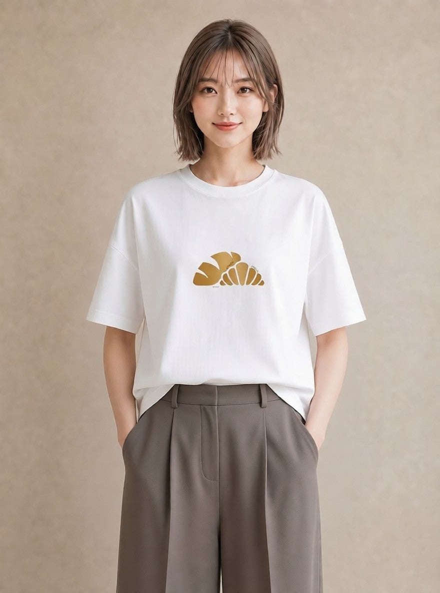 Tシャツ レディース パン ベーカリー イラスト レトロ 在宅 公園 白T YMAZO