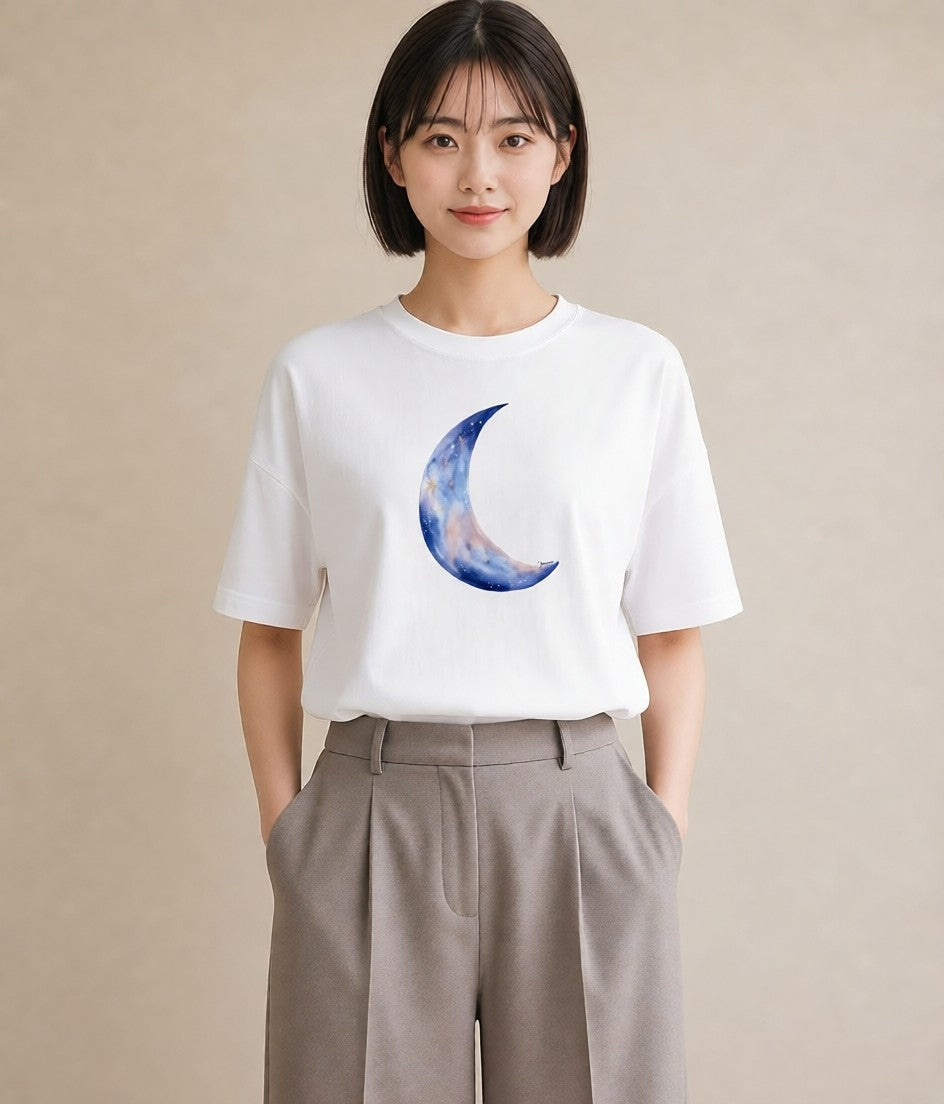 グラフィックTシャツ レディース 牡羊座 星空 宇宙 イラスト ラフ 女性 旅行用 白T YMAZO