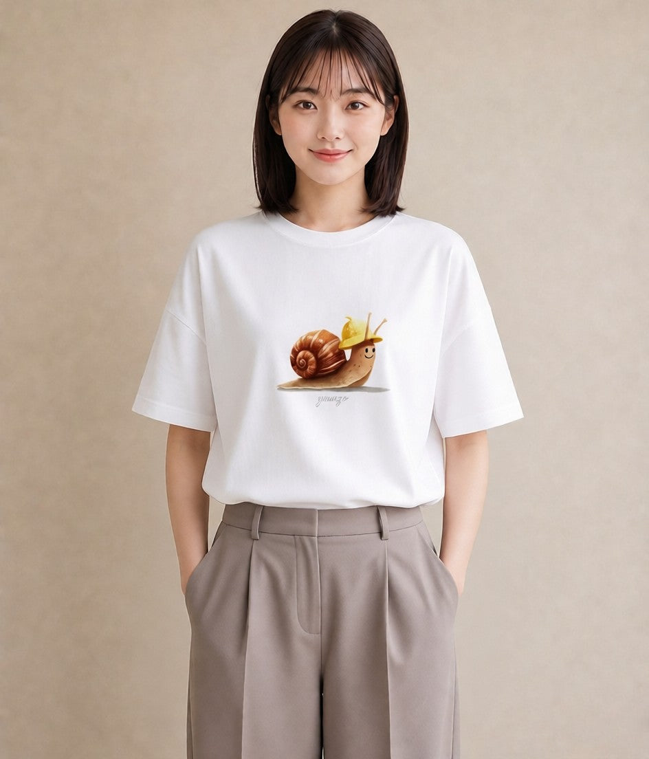 プリントTシャツ レディース ダンゴムシ 昆虫 虫 イラスト 旅行コーデ 自分用 ルームウェア 白T YMAZO