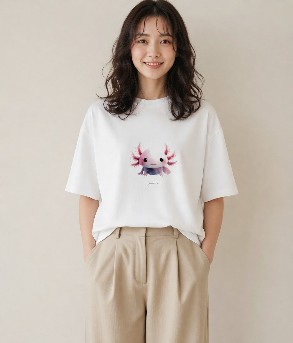Tシャツ レディース ベタ ペット 動物 イラスト ポップ 母の日 ビーチ 白T YMAZO