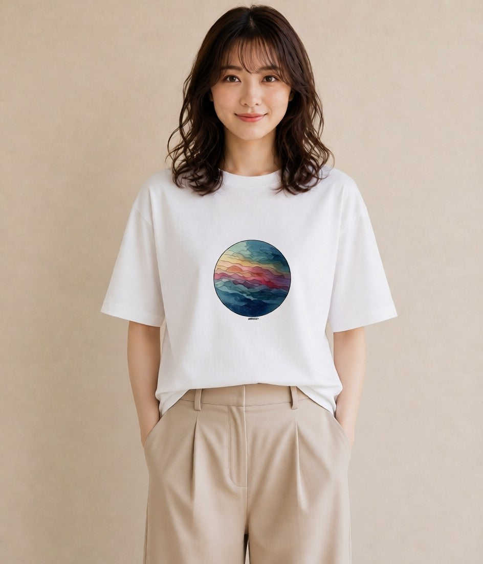 Tシャツ レディース 蠍座 星空 宇宙 イラスト シック ペアコーデ 秋コーデ 白T YMAZO