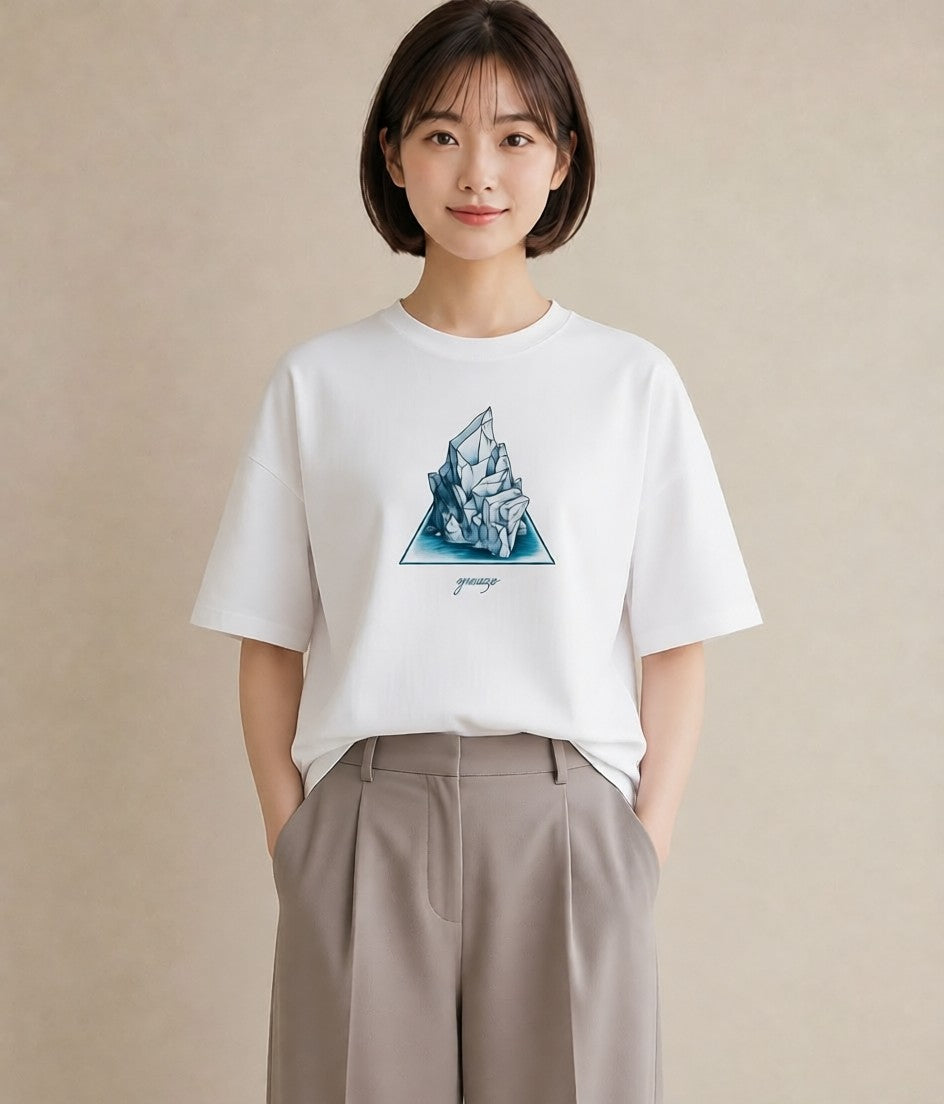 プリントTシャツ レディース 紙の船 水辺 ナチュラル アンティーク イラスト おしゃれギフト 社会人 白T YMAZO