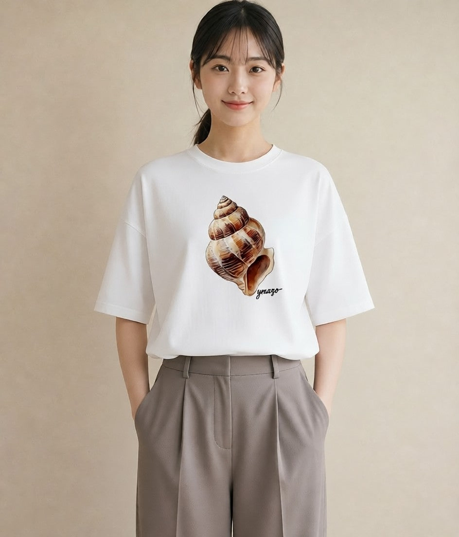 半袖Tシャツ レディース どんぐり 植物 ボタニカル イラスト アート風 姉妹 送別ギフト 白T YMAZO
