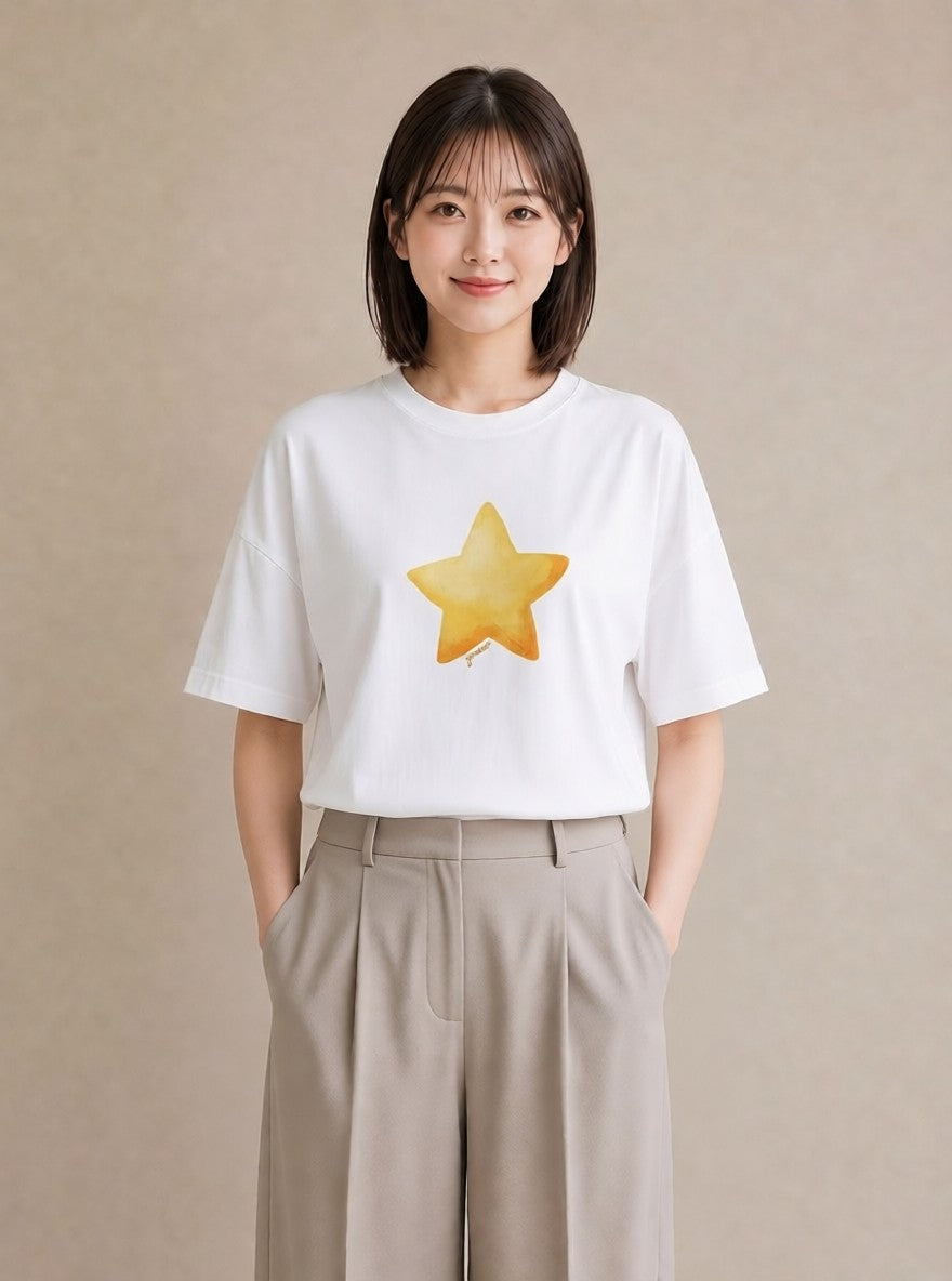グラフィックTシャツ レディース 射手座 星空 宇宙 イラスト 旅行コーデ 部屋着 女性向けギフト 白T YMAZO
