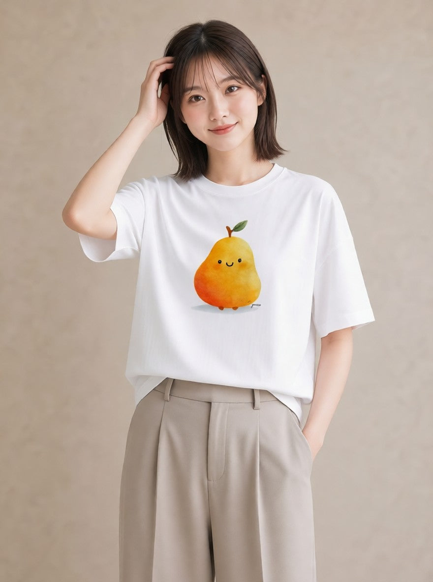 グラフィックTシャツ レディース アボカド 食べ物 フード イラスト ゆるかわ 敬老の日 ホワイトデー 白T YMAZO