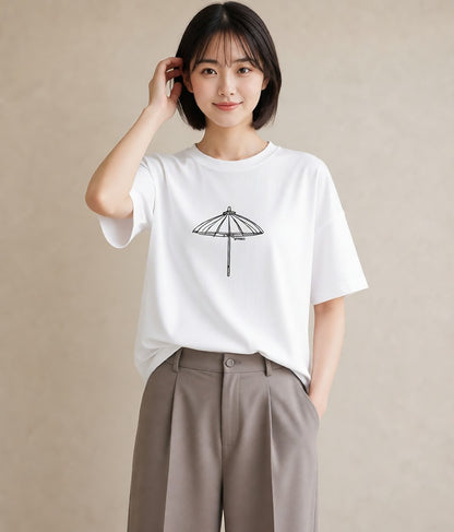 デザインTシャツ レディース 風鈴 ガラス 夏 ナチュラル アンティーク イラスト 手描き風 女性 旅行用 白T YMAZO