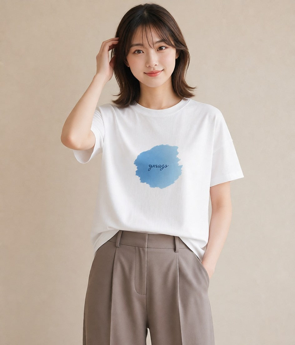Tシャツ レディース 空 星空 宇宙 イラスト フェミニン 母娘コーデ 自分用 白T YMAZO