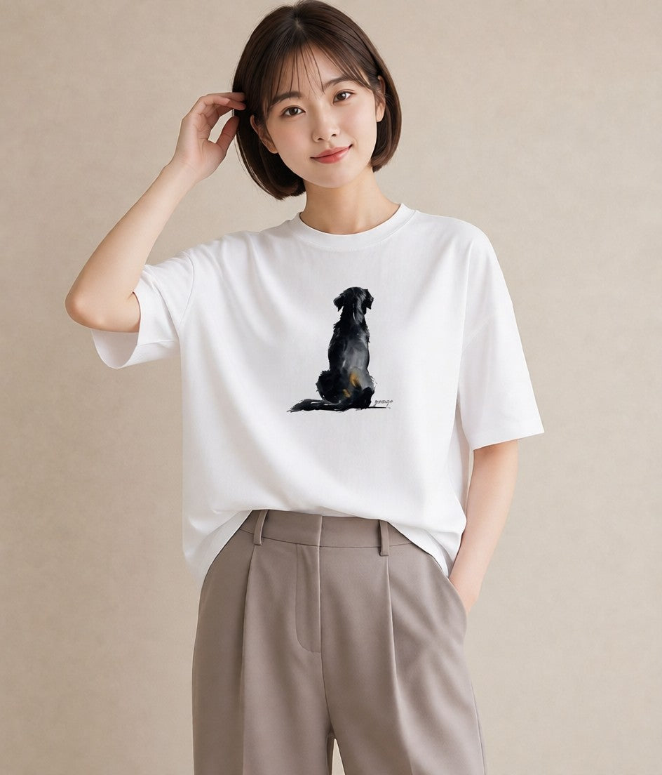 半袖Tシャツ レディース 保護犬 犬 いぬ イラスト 普段使い 秋コーデ おしゃれギフト 白T YMAZO