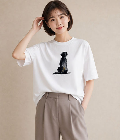 半袖Tシャツ レディース 保護犬 犬 いぬ イラスト 普段使い 秋コーデ おしゃれギフト 白T YMAZO