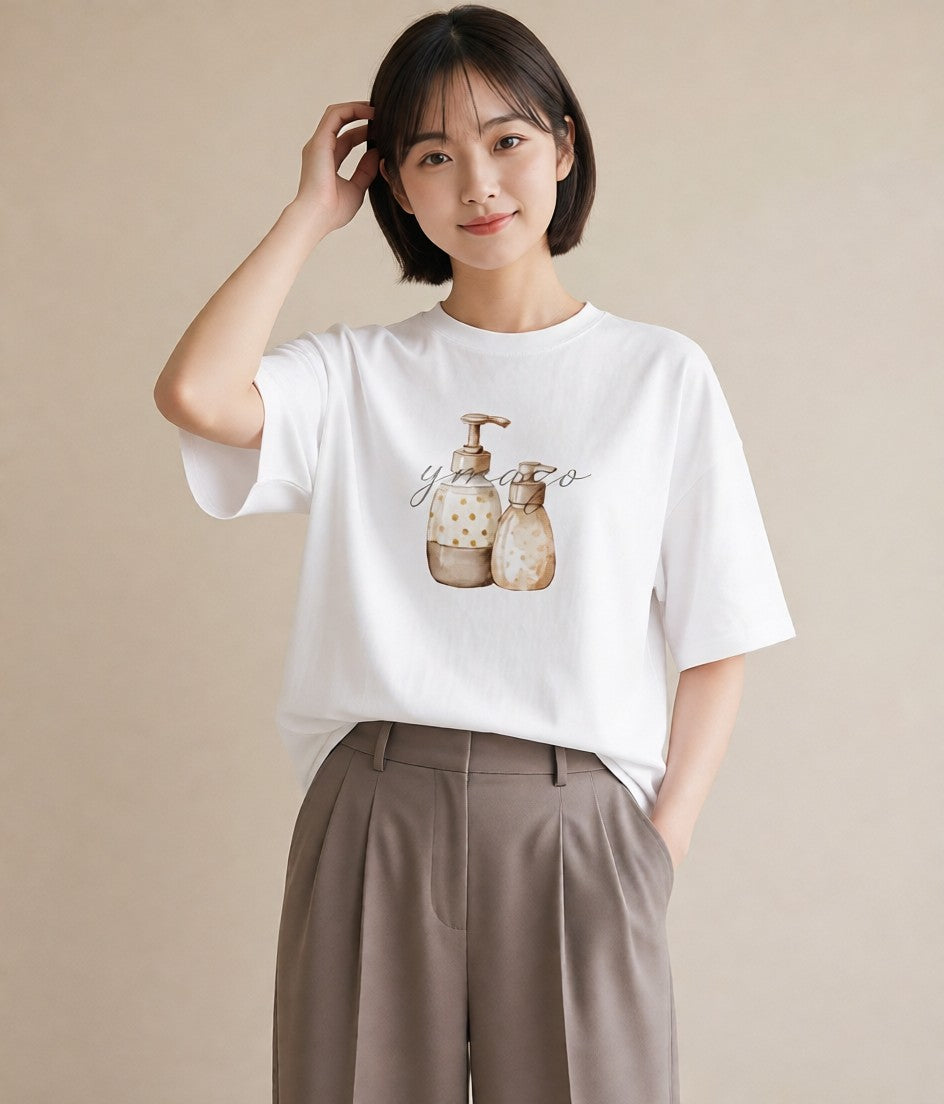 Tシャツ レディース クリームソーダ 食べ物 フード イラスト ラフカジュアル 女子会 お揃い 白T YMAZO