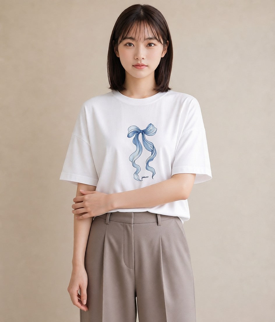 半袖Tシャツ レディース バレエシューズ バレエ トウシューズ ナチュラル アンティーク イラスト 普段使い 女性 旅行用 白T YMAZO
