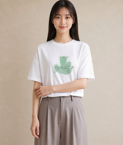 グラフィックTシャツ レディース 多肉植物 植物 ボタニカル イラスト ラフカジュアル 夏コーデ 通学 白T YMAZO
