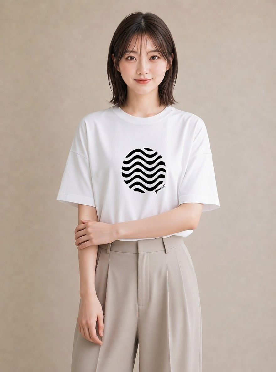 Tシャツ レディース 海 リゾート 夏 イラスト シンプル 姉妹 送別ギフト 白T YMAZO