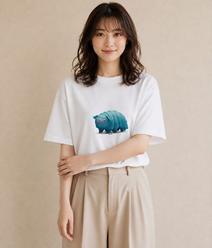 半袖Tシャツ レディース ダンゴムシ 昆虫 虫 イラスト カフェコーデ 女性向けギフト 散歩 白T YMAZO