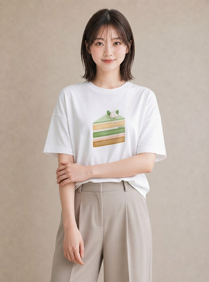 半袖Tシャツ レディース キャンディ 食べ物 フード イラスト カフェコーデ 帰省 ラフ 白T YMAZO