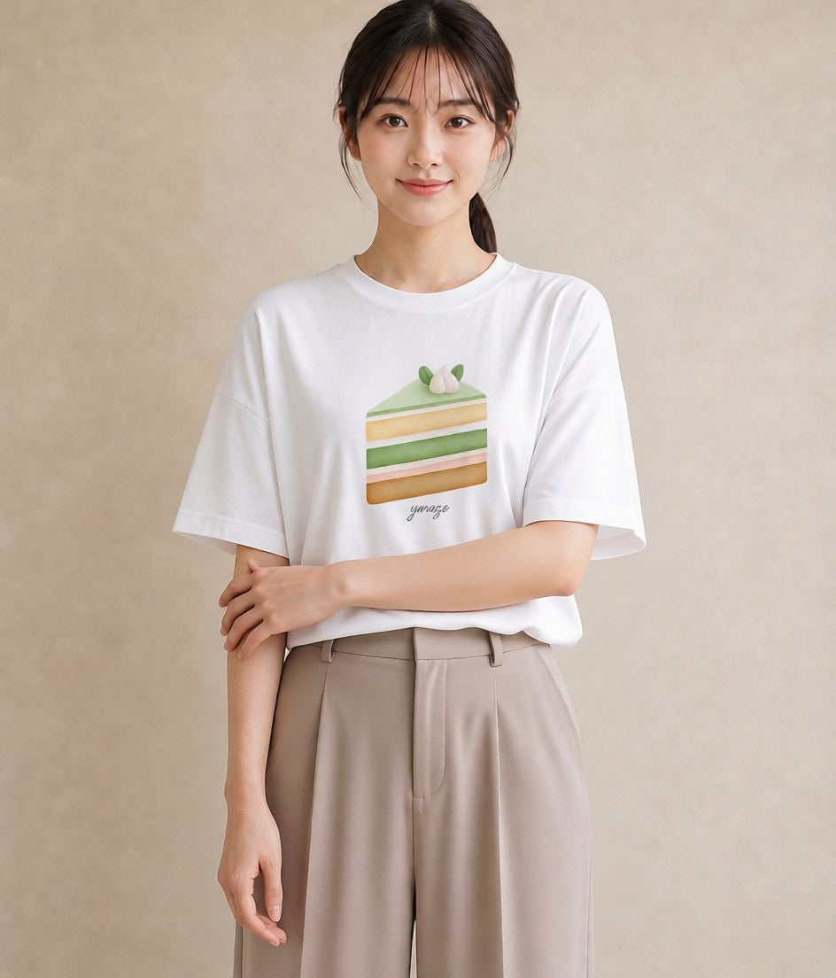 プリントTシャツ レディース あんみつ 食べ物 フード イラスト カフェコーデ 20代 カジュアルコーデ 白T YMAZO