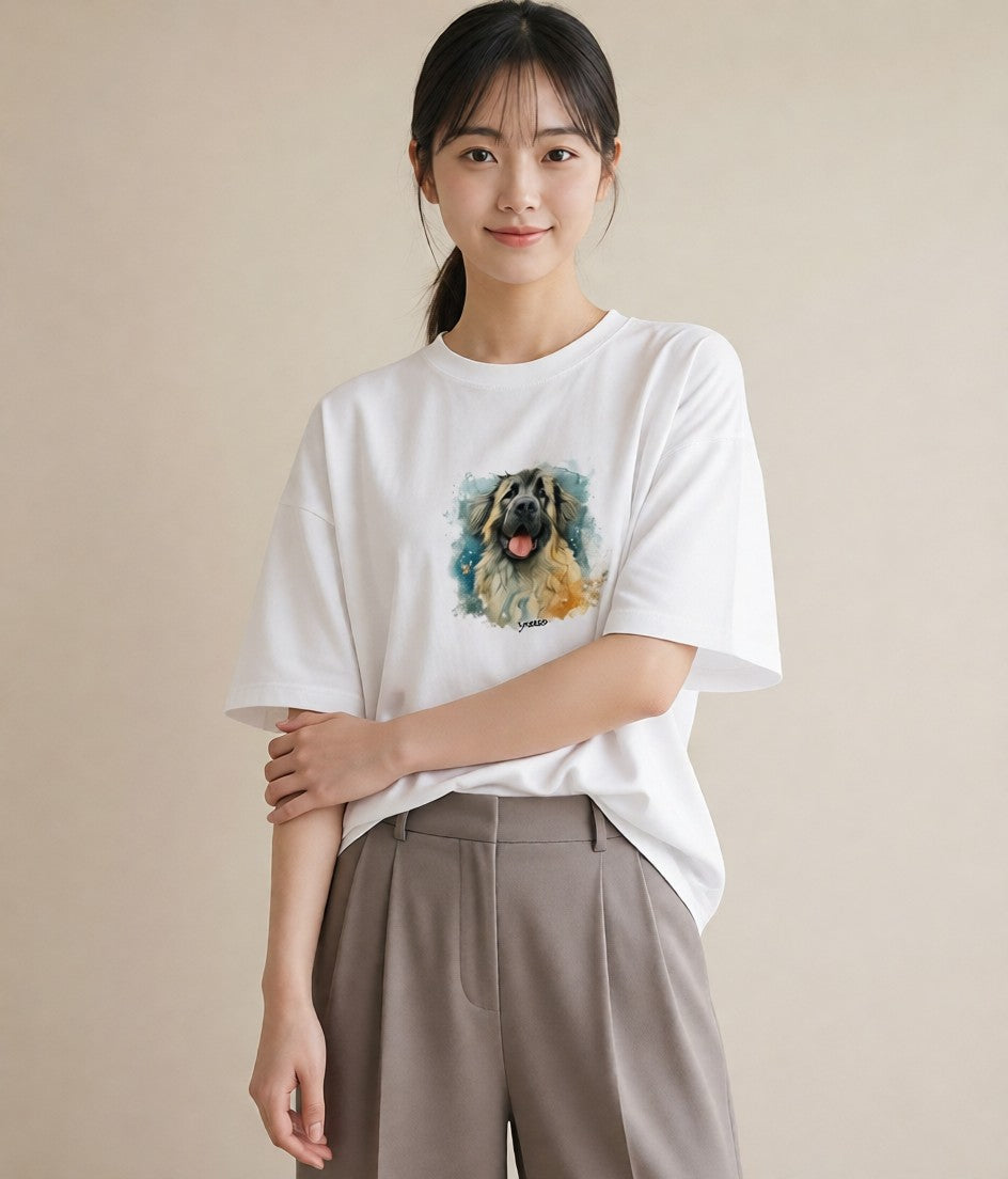 デザインTシャツ レディース 黒柴 犬 いぬ イラスト シック 親子 20代 白T YMAZO