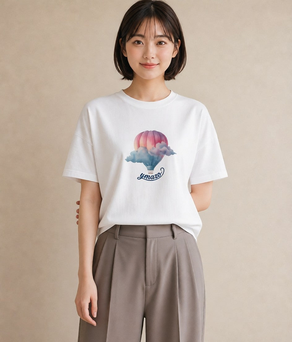 グラフィックTシャツ レディース 虹 星空 宇宙 イラスト ボタニカル 週末コーデ 敬老の日 白T YMAZO