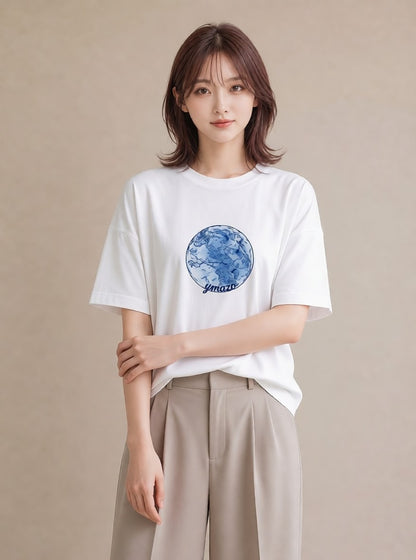 グラフィックTシャツ レディース 射手座 星空 宇宙 イラスト 可愛い お揃い 親子 白T YMAZO