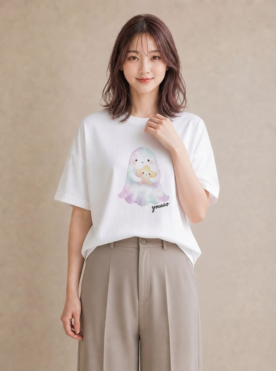 半袖Tシャツ レディース アザラシ 動物 アニマル イラスト シンプル 20代 カジュアルコーデ 白T YMAZO