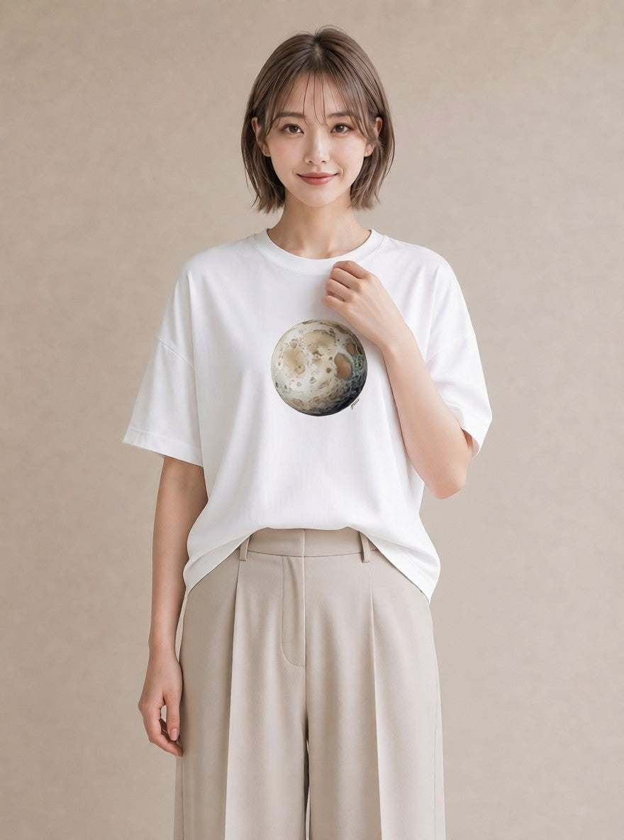 Tシャツ レディース 山羊座 星空 宇宙 イラスト 散歩 お出かけ 白T YMAZO