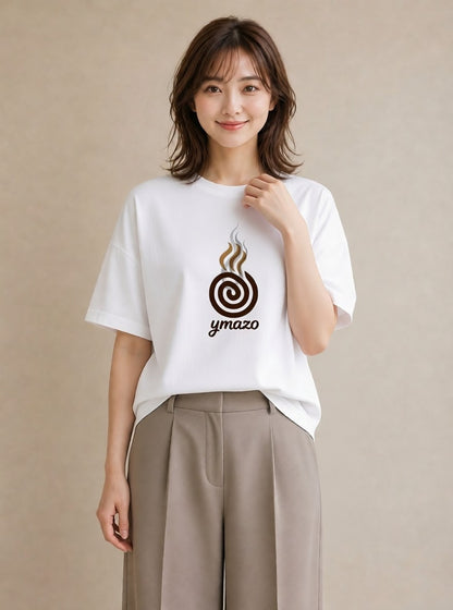 デザインTシャツ レディース カフェ カフェロゴ ロゴ イラスト 可愛い 敬老の日 ホワイトデー 白T YMAZO
