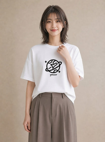プリントTシャツ レディース 旅 トラベル スタンプ イラスト きれいめ 夏コーデ 通学 白T YMAZO