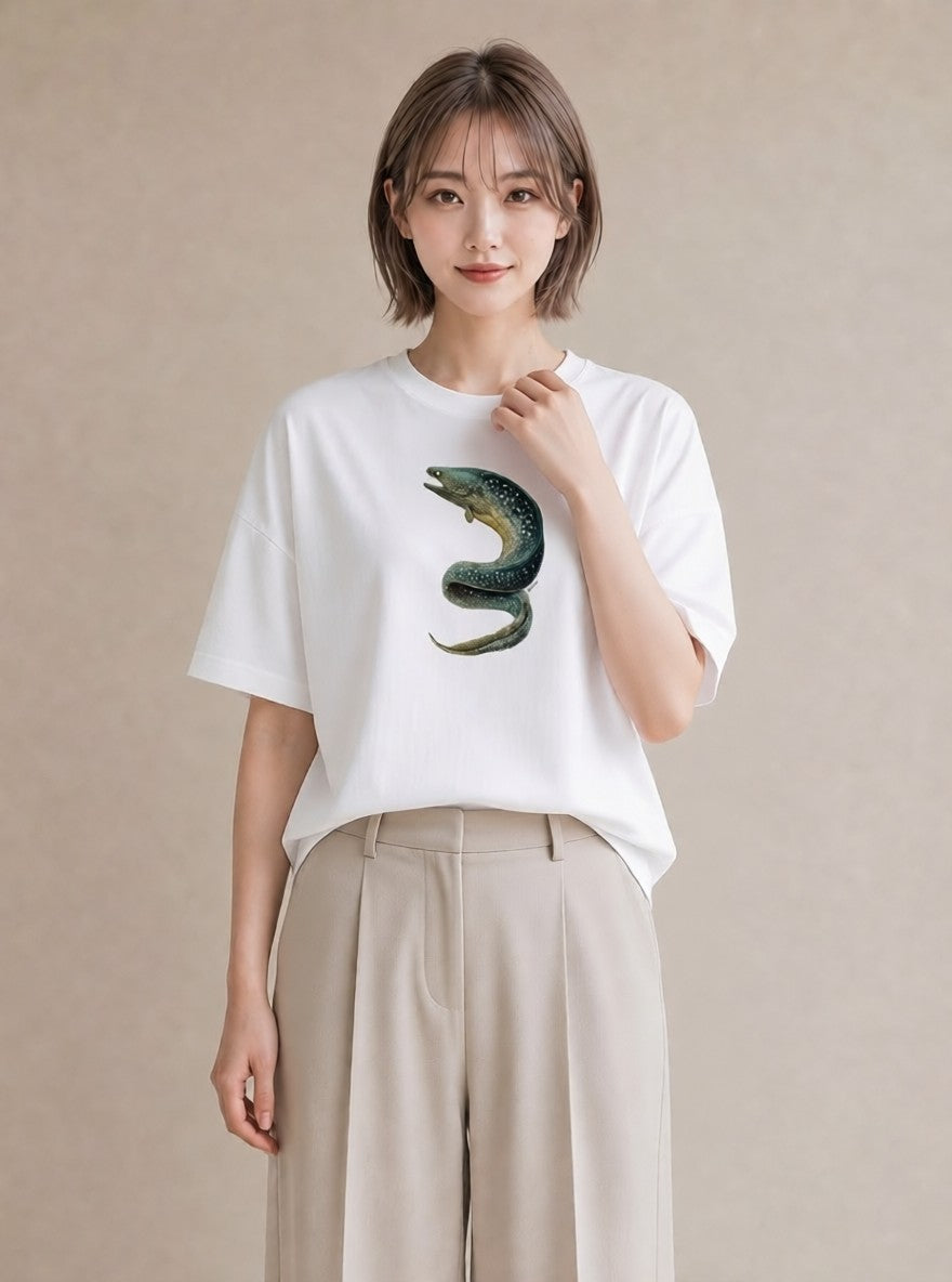 デザインTシャツ レディース レオパ ペット 動物 イラスト 北欧風 ホワイトデー 春服 白T YMAZO