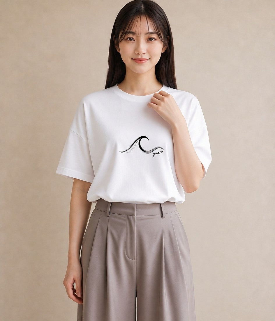 半袖Tシャツ レディース 海 リゾート 夏 イラスト 普段使い 女子会 お揃い 白T YMAZO