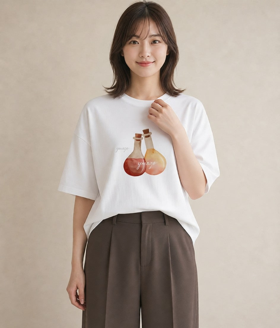 プリントTシャツ レディース はちみつ 食べ物 フード イラスト フェミニン 女性向けギフト 散歩 白T YMAZO