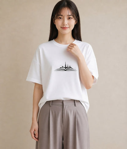 グラフィックTシャツ レディース 本 読書 ブック イラスト 普段使い カフェ巡り 女子会 白T YMAZO
