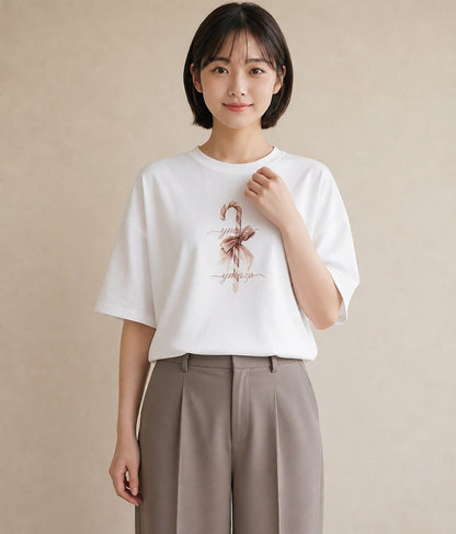 デザインTシャツ レディース キャンディ 食べ物 フード イラスト ゆるかわ 帰省 ラフ 白T YMAZO