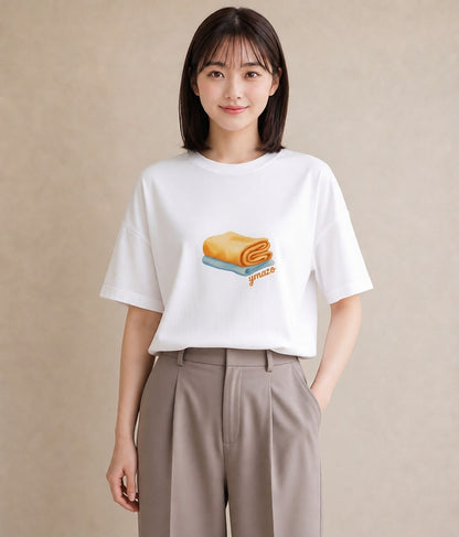 半袖Tシャツ レディース パン 食べ物 フード イラスト 韓国風 社会人 女性 白T YMAZO