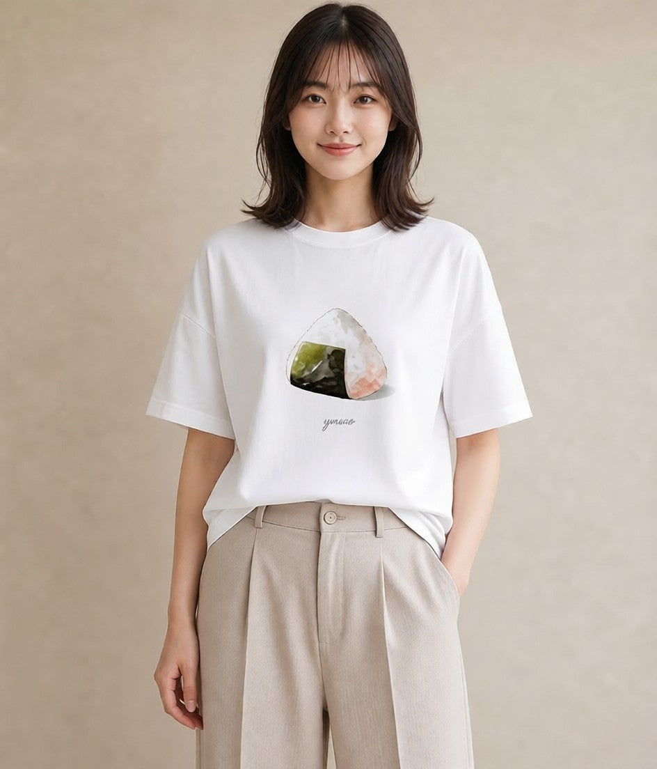 グラフィックTシャツ レディース どら焼き 食べ物 フード イラスト 普段使い 親子 20代 白T YMAZO