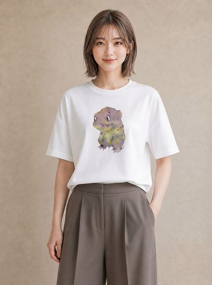 プリントTシャツ レディース カエル ペット 動物 イラスト お洒落 春コーデ 姉妹 白T YMAZO