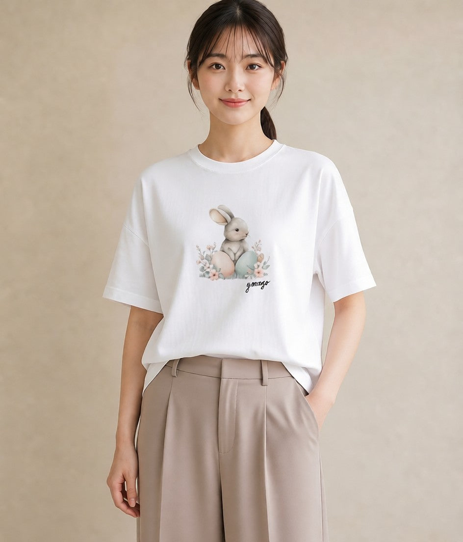 デザインTシャツ レディース ホーランドロップ ペット 動物 イラスト 休日コーデ お揃い 親子 白T YMAZO