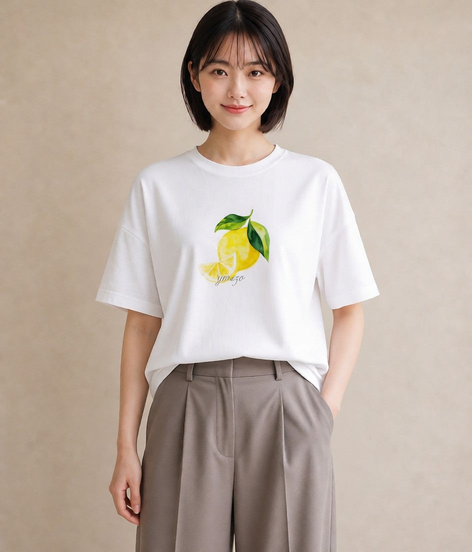 グラフィックTシャツ レディース バナナ 食べ物 フード イラスト モード ホワイトデー 春服 白T YMAZO